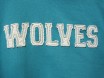 Distressed applique wolves champion